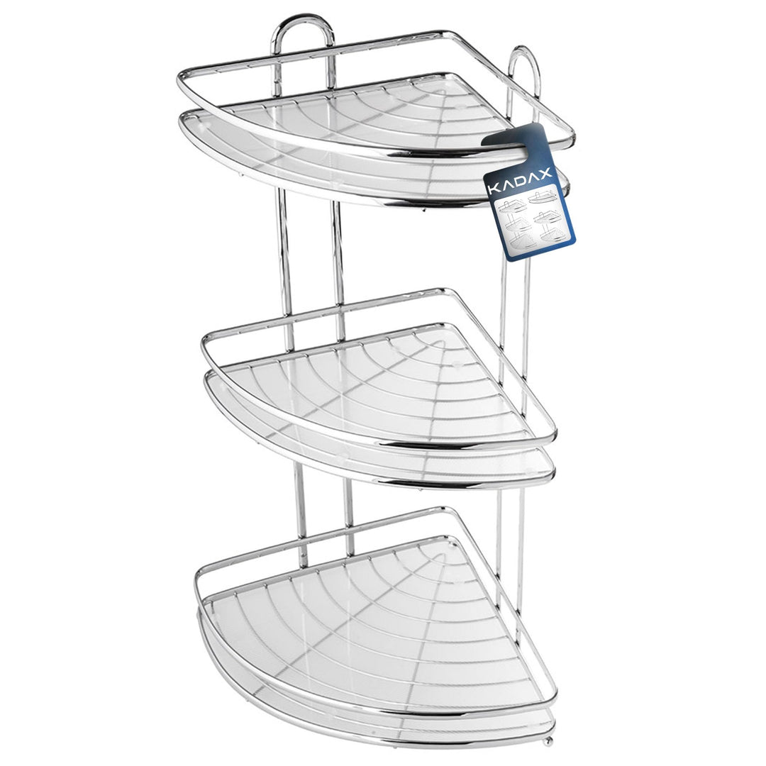 KADAX Duschablage Ecke, Badezimmer Organizer, Eckregal, Badregal, Duschregal, Duschgel und Shampoo H