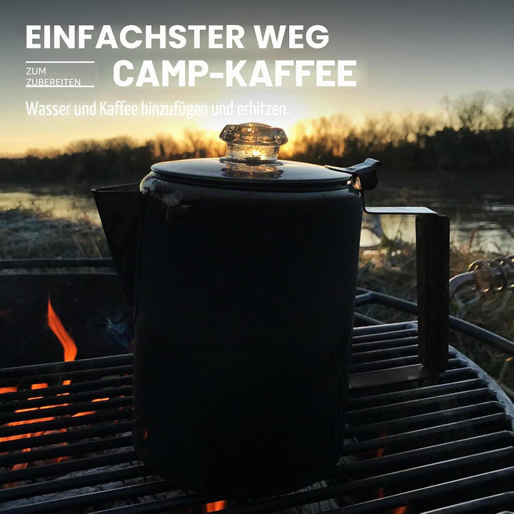 Coletti Bozeman Perkolator-Kaffeekanne – KEIN Aluminium, KEIN Plastik [9 Tassen] 9 CUP, 9 CUP