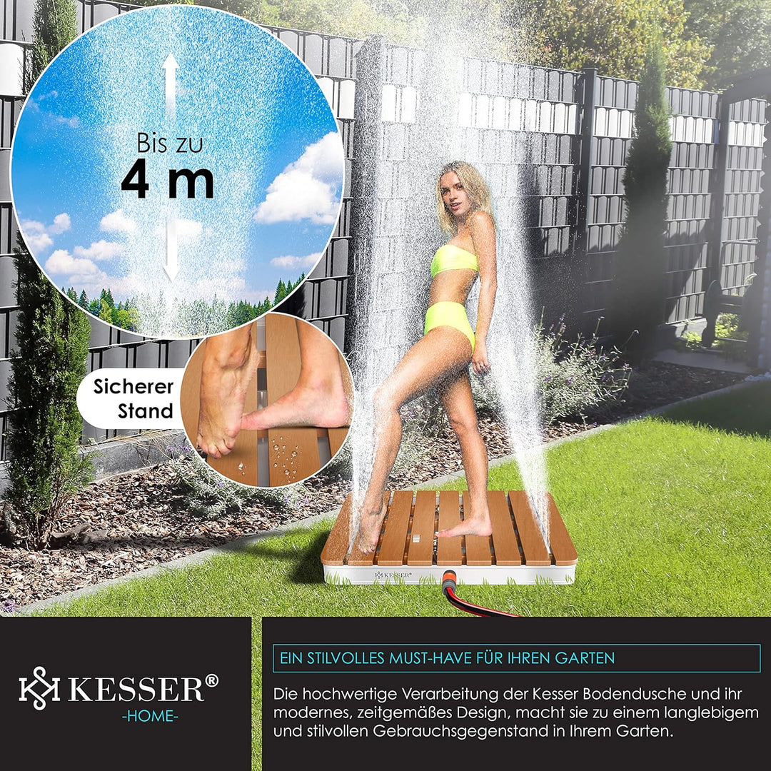 KESSER® Gartendusche Bodendusche Aussendusche Saunadusche Campingdusche 70x55 cm Rechteck Fontänenhö