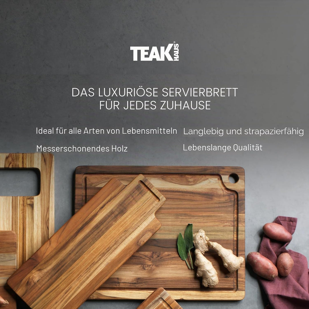 ProTeak Marine Collection, 9cm-517 Schneidebrett 46x35,5x1,9cm, Teakholz, braun, 45x20x15 cm, 45x20x