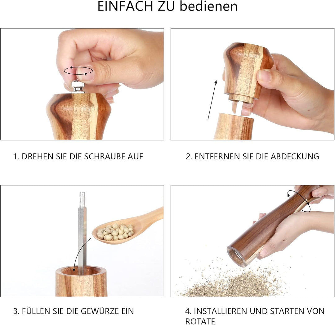 KKC Pfeffermühle aus Holz - 25CM 25CM C, 25CM C