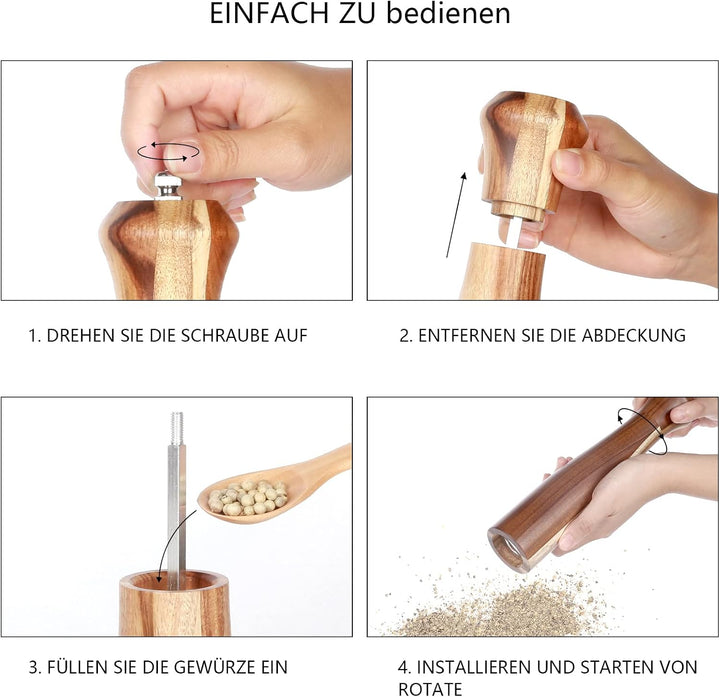 KKC Pfeffermühle aus Holz - 25CM 25CM C, 25CM C