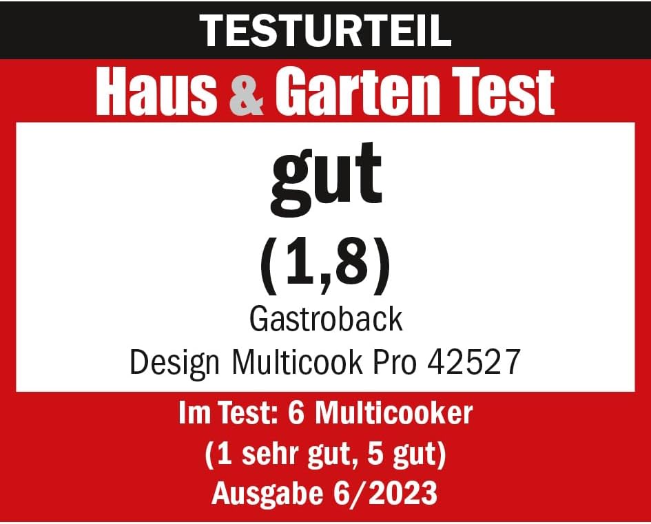 Design Multicook Pro, 42527, 8 in 1 Multifunktionskocher mit voreingestellten Programmen, 5 Liter, 3