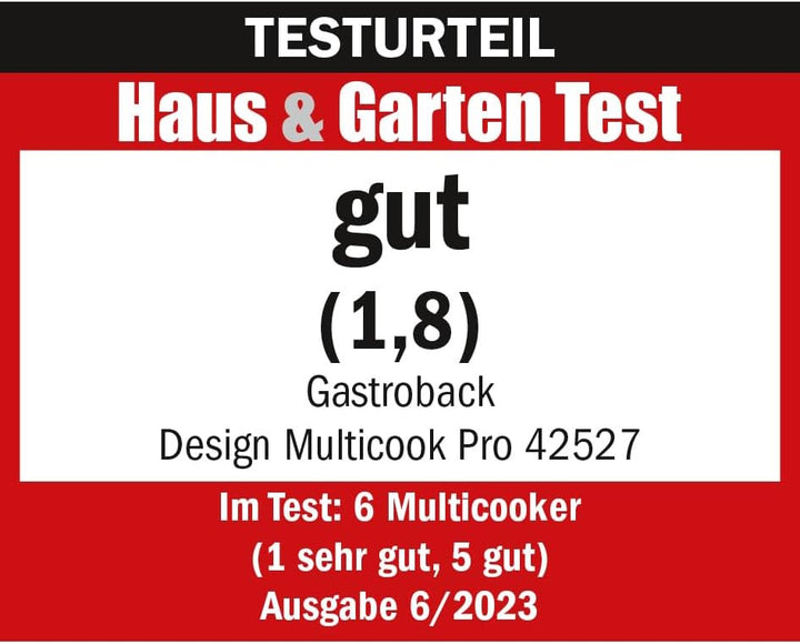 Design Multicook Pro, 42527, 8 in 1 Multifunktionskocher mit voreingestellten Programmen, 5 Liter, 3