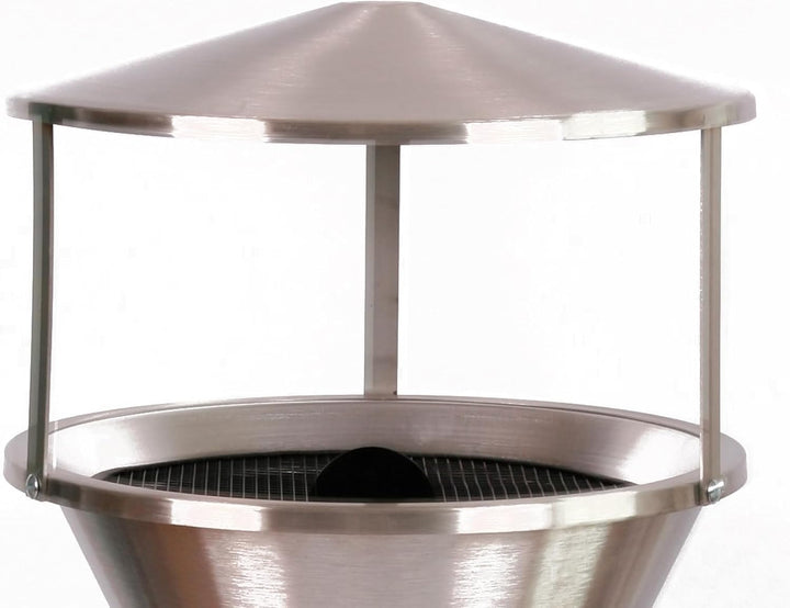 Standaschenbecher Diabola mit Dach 71x40 cm, Edelstahl, Marke: Szagato, Made in Germany (Ascher, Sta