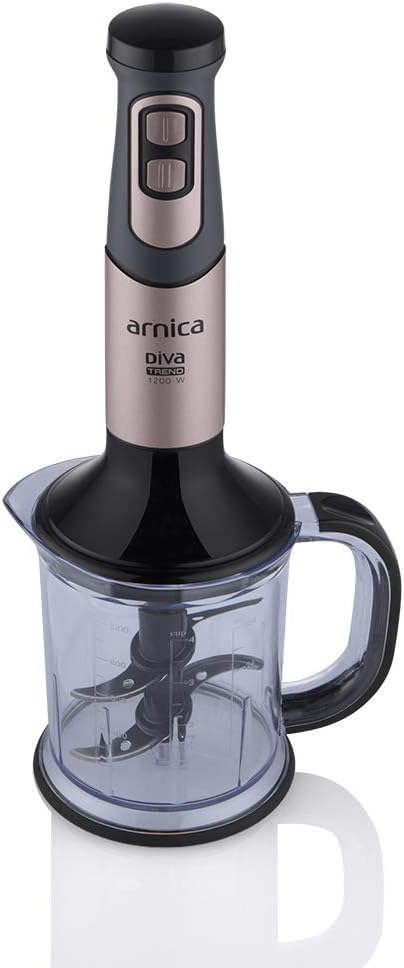 arnica Diva Trend Set 1200 Watt, Vielseitiges Stabmixer Set. Zerkleinern, Pürieren und Mixen in nur