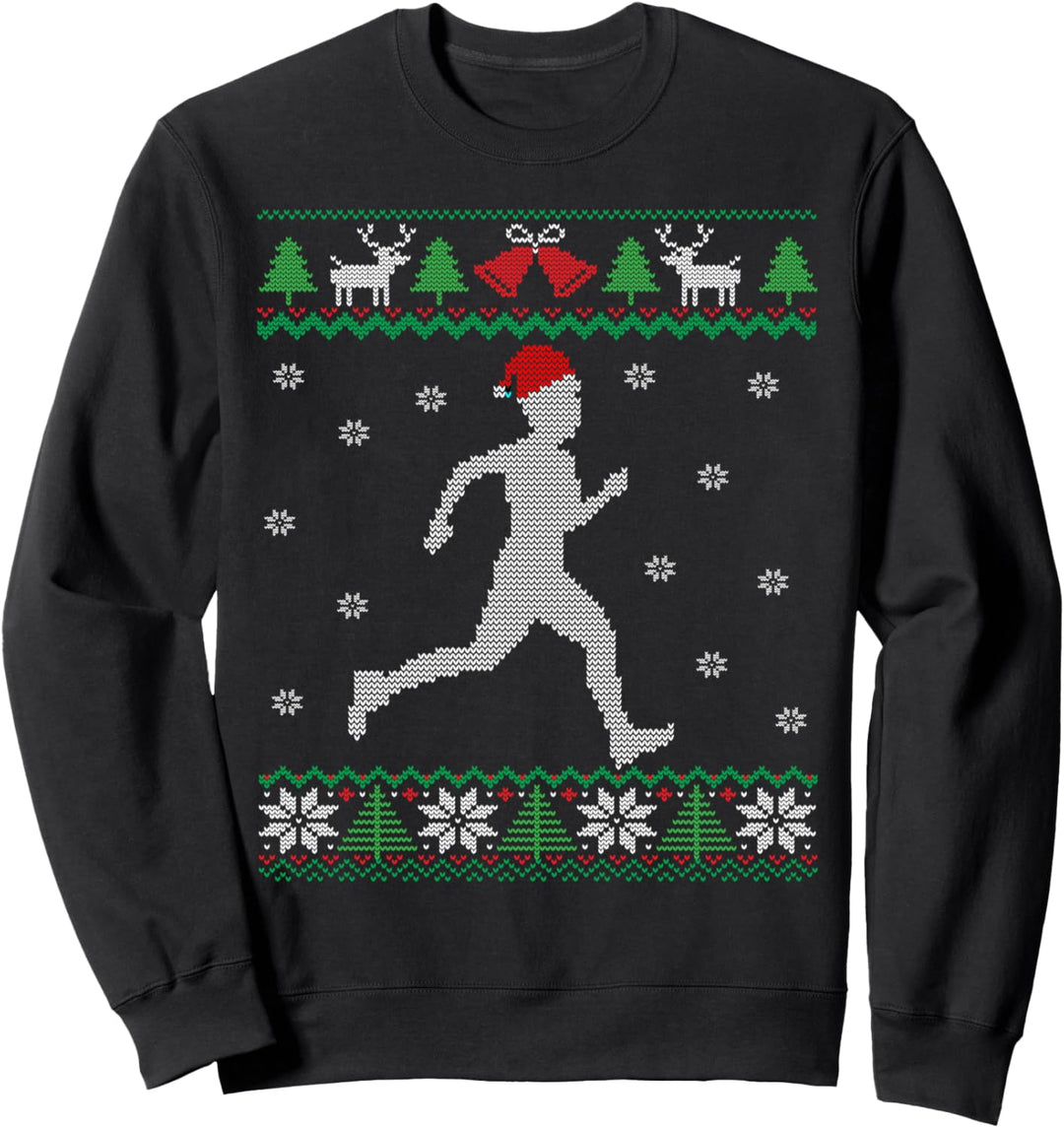 Laufende Weihnachten Running Ugly Christmas Sweatshirt