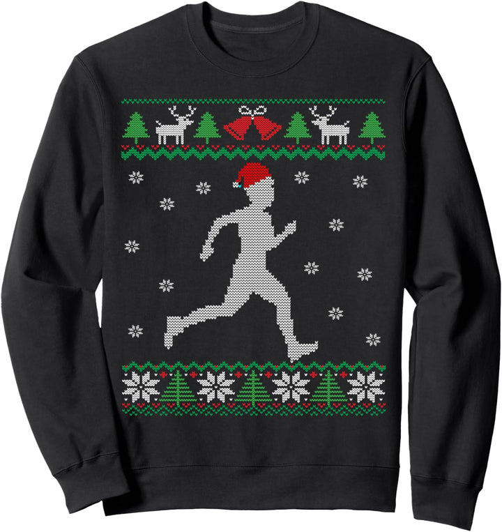 Laufende Weihnachten Running Ugly Christmas Sweatshirt