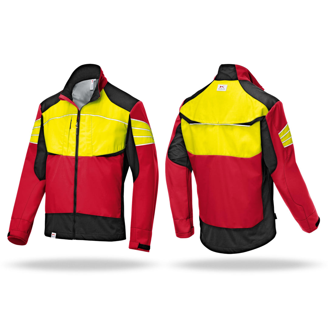 KÜBLER Workwear Herren Jacke Jacke M Rot/Warngelb, M Rot/Warngelb
