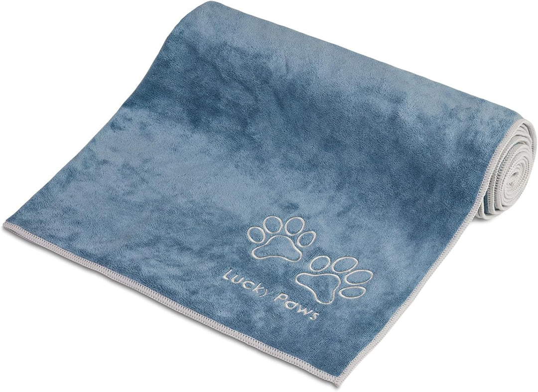 Lucky Paws® Hundehandtuch - 140x70cm XL Hundehandtuch extra saugfähig - schnell trocknend, luxuriös