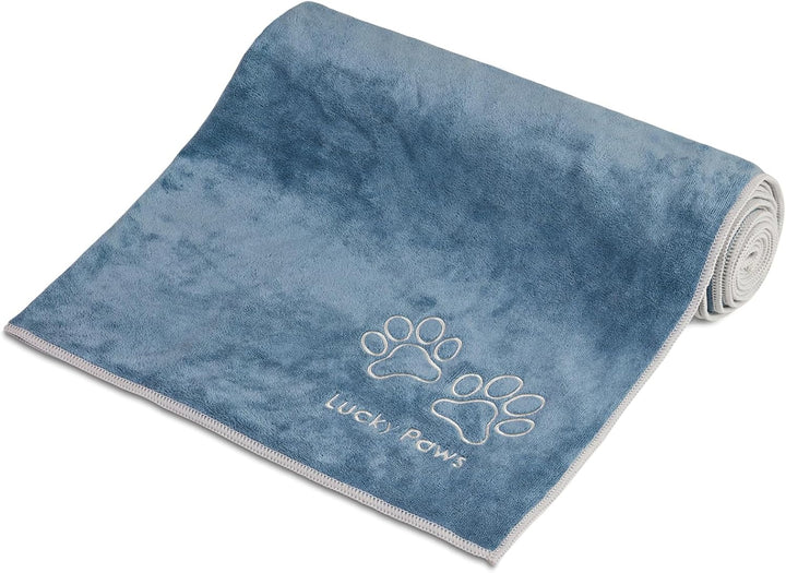 Lucky Paws® Hundehandtuch - 140x70cm XL Hundehandtuch extra saugfähig - schnell trocknend, luxuriös