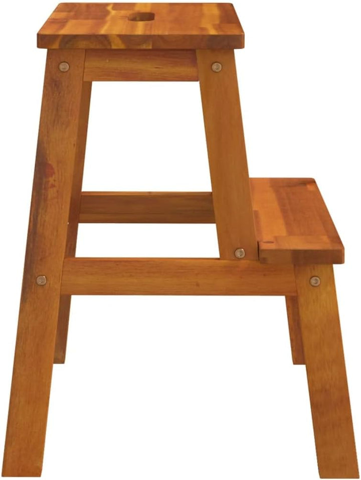 vidaXL Tritthocker 2 Stufen, Hocker für Küche Wohnzimmer, Sitzhocker für Kinder Erwachsene, Gartenho