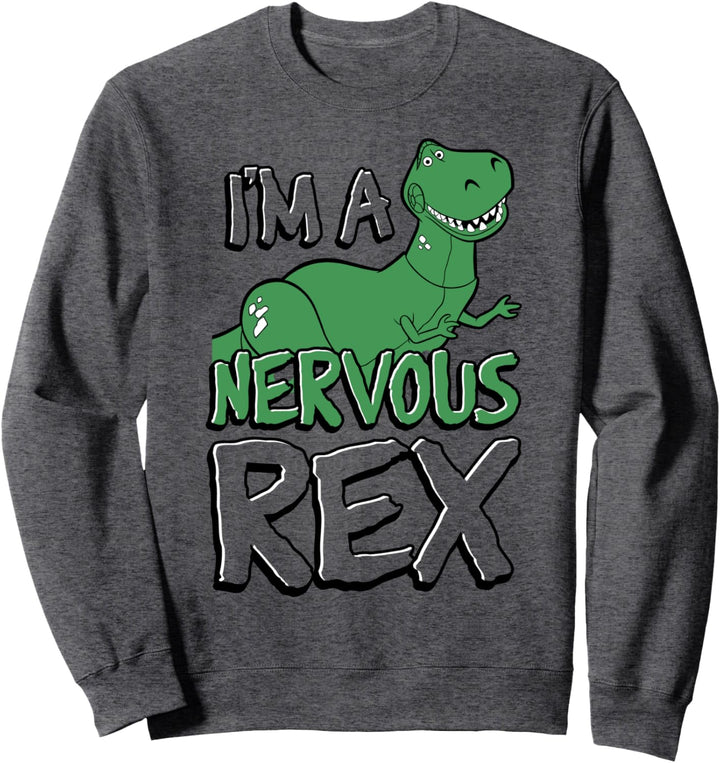 Disney Pixar Toy Story Rex I'm Nervous Text Sweatshirt