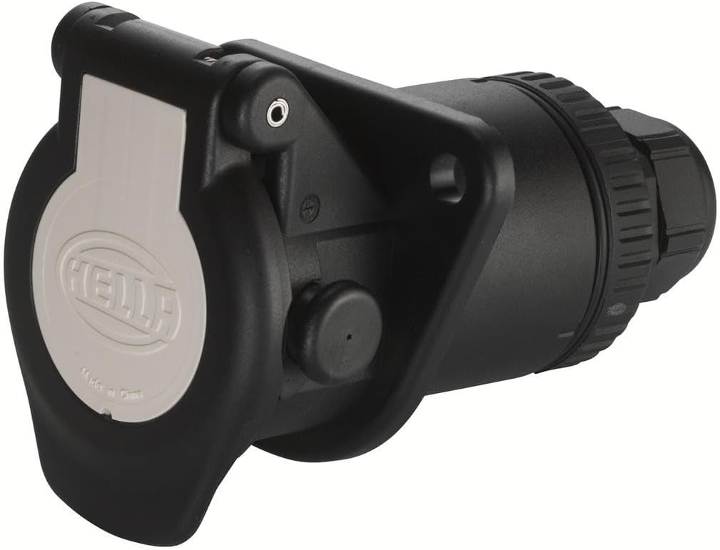 HELLA Steckdose - 24V - 7-polig - Stecker: Crimpkontakt - schwarz - DIN/ISO: 7638-1 - Menge: 1 - 8JB