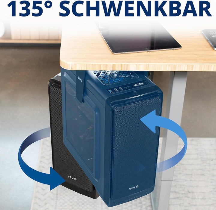 VIVO MOUNT-PC01 Verstellbare PC-Halterung für Schreibtisch und Wand, Computergehäuse-Halterung mit D