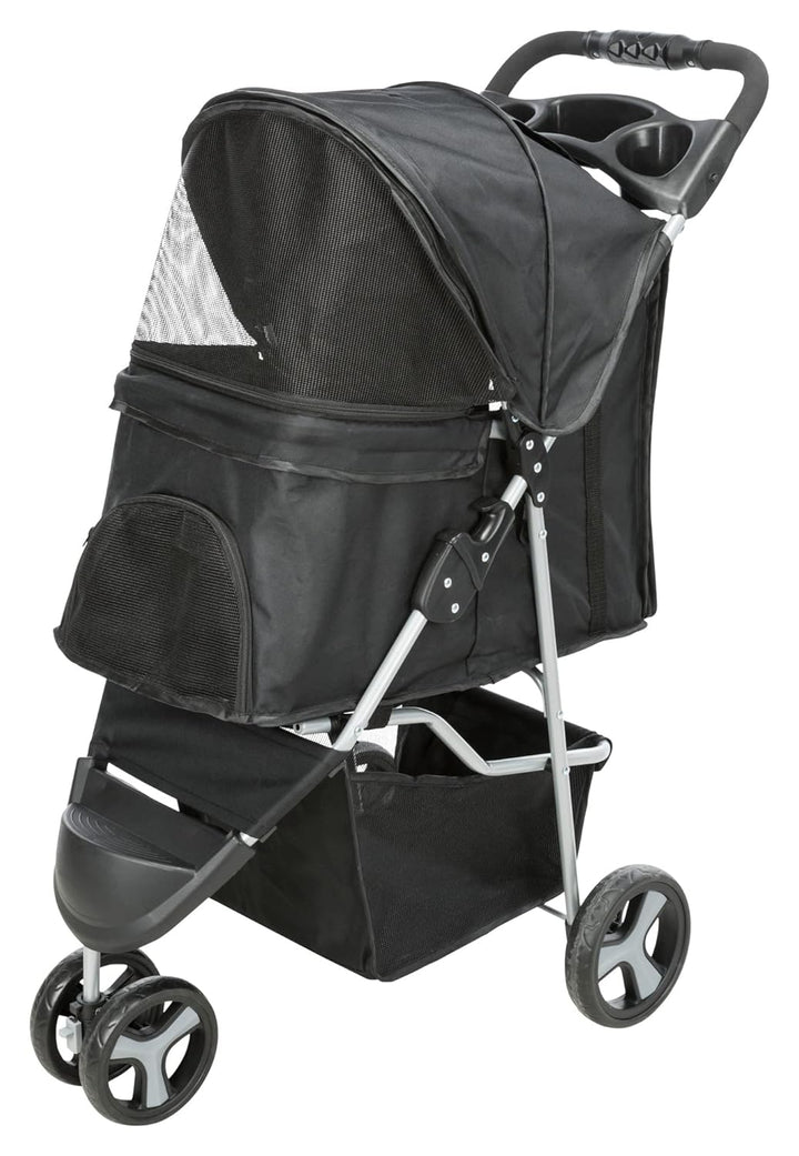 TRIXIE Buggy für Hunde, 47 × 100 × 80 CM, 4,6 kg - extra leicht, schwarz, bis 11 kg belastbar - 2895