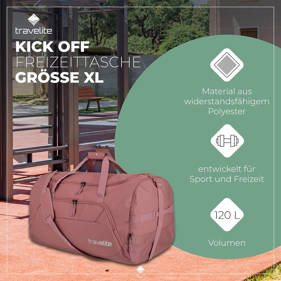 travelite grosse Reisetasche Grösse XL, Gepäck Serie KICK OFF: Praktische Reisetasche für Urlaub und