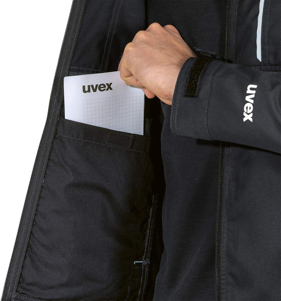 Uvex Tune-up Softshell-Arbeitsjacke für Herren - atmungsaktiv & wasserabweisend S Schwarz, S Schwarz