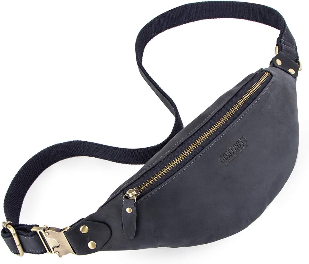 CONTACTS Gürteltasche Bauchtasche Hüfttasche mit Reissverschluss Geeignet für Reise Wanderung und Ou