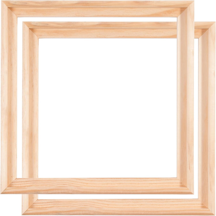2 SCHATTENFUGENRAHMEN für KEILRAHMEN 30x30 cm | Schattenfugen Bilderrahmen für Leinwände auf Keilrah