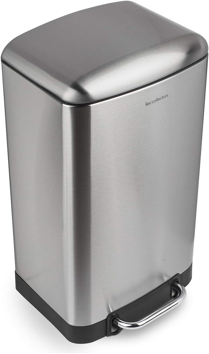 Les Collectors Tret-Mülleimer N°712 / Edelstahl/silber, 30 L/herausnehmbarer Inneneimer/rechteckig,