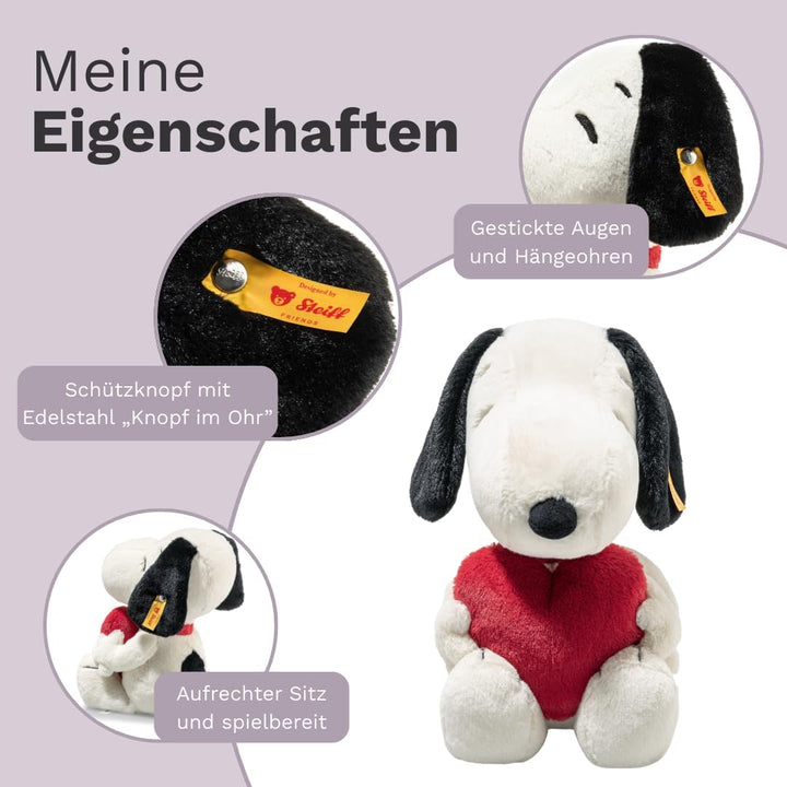 Steiff Kuscheltier Snoopy Love, Süsses Stofftier, Kinder, Jungen & Mädchen, Friends, Plüschtier 30 c