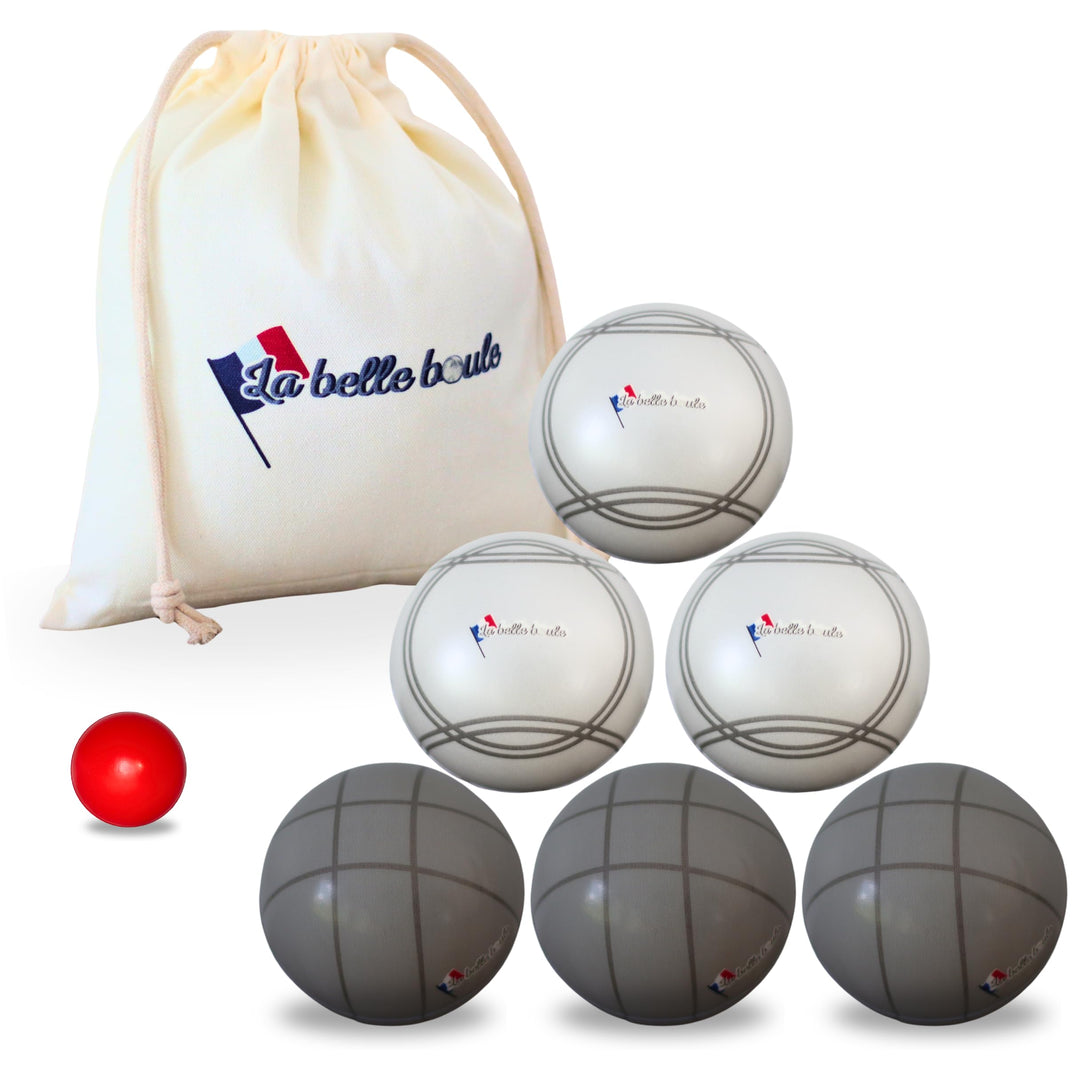 La belle boule Boccia-Kugel aus Schaumstoff – Innen & Aussen – Set mit 6 Kugeln + rote Zielkugel + A