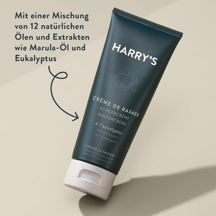 Harry's Geschenk-Set - Nassrasierer für Männer mit orangefarbenem Griff und 5-Klingen Rasierklinge,