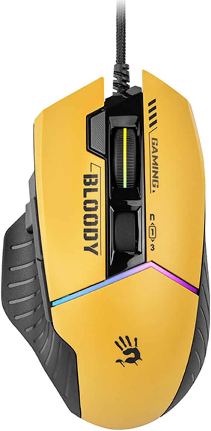 A4tech W95Max Sports Gaming Maus, Optische Kabelgebundene Gaming-Maus, USB 12 000 CPI, 8000 FPS, 250