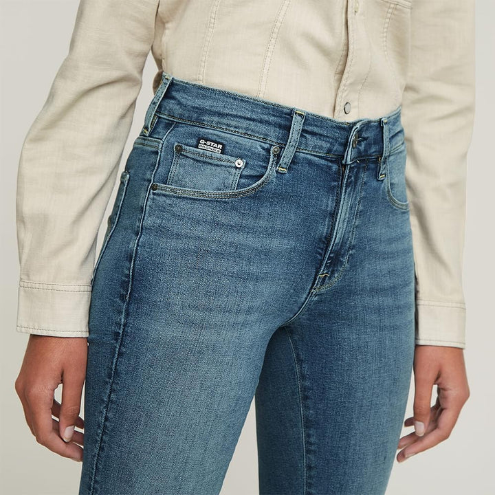 G-STAR Damen 3301 Flare Jeans 23W / 28L Blau (Faded Icy Blue D21290-d987-h280), 23W / 28L Blau (Fade