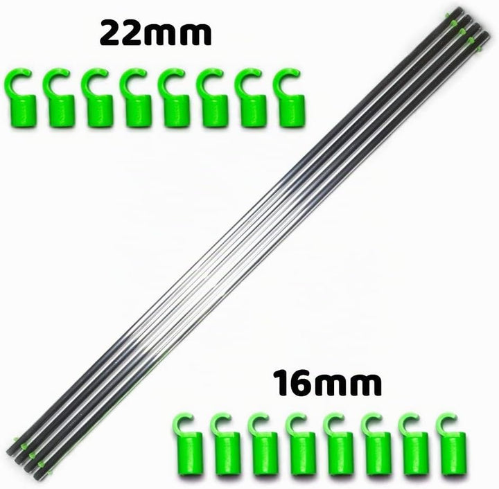 growber - Fixture Poles Für 16mm Zeltstangen - Stangen Set für Growbox und Growzelt