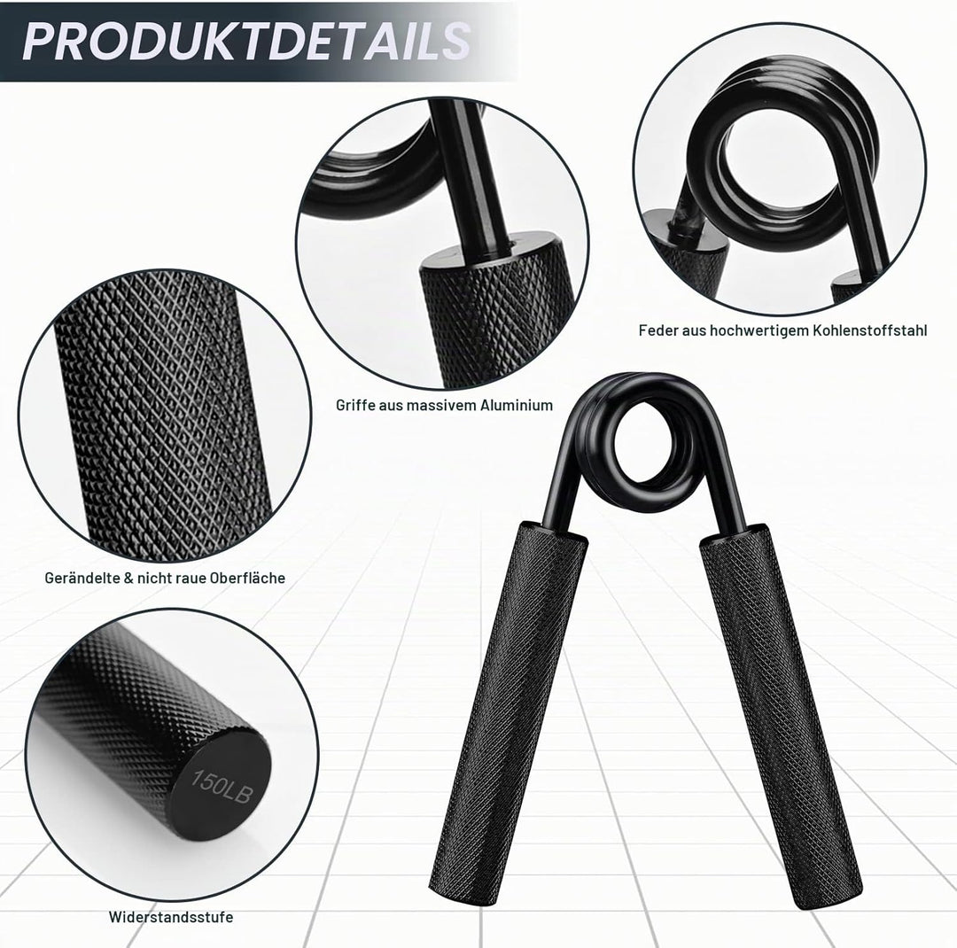 Griffkraft Trainer Set,50/100/150/200/250LBS Handgriff Trainer,rutschfester Metall unterarmtrainer H