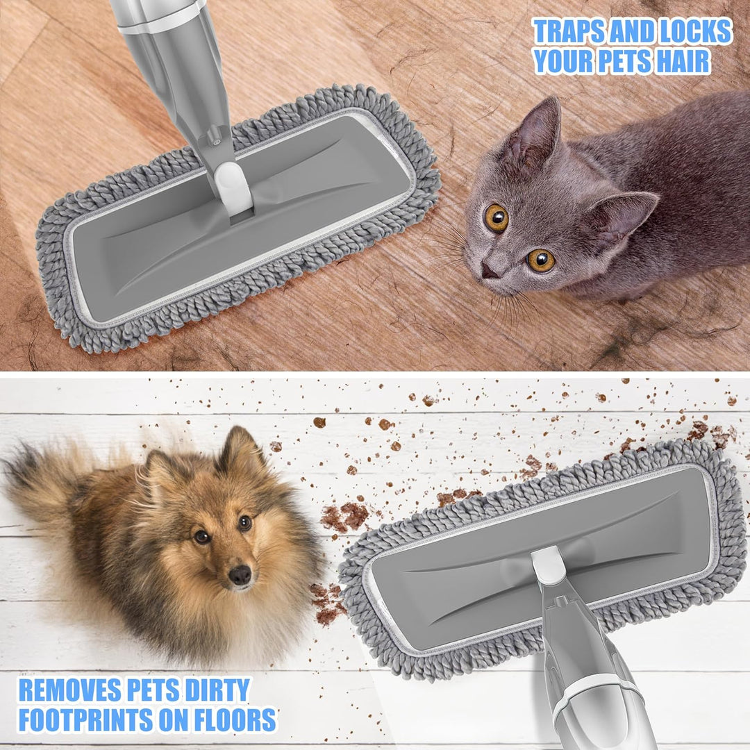 Wischmopp mit Sprühfunktion – EXEGO Bodenwischer mit Sprühmopp Spray Mop Floor Mop mit 3X Wischpads
