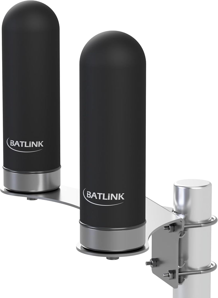 BATLINK MAO5GV2 2x2 MIMO Marine Grade (IP66) 5G Antenne inkl. 2.5m Kabel - 9dBi Leistungsgewinn, für