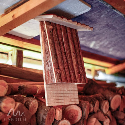 GARDIGO® Fledermauskasten aus naturbelassenem Holz I Wetterfest I Grosser Fledermaus Nistkasten zum