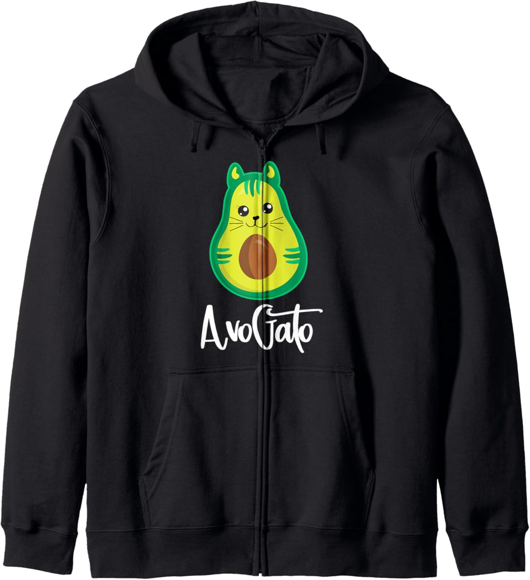 Avogato Avo-Gato Katze in Avocado Kapuzenjacke