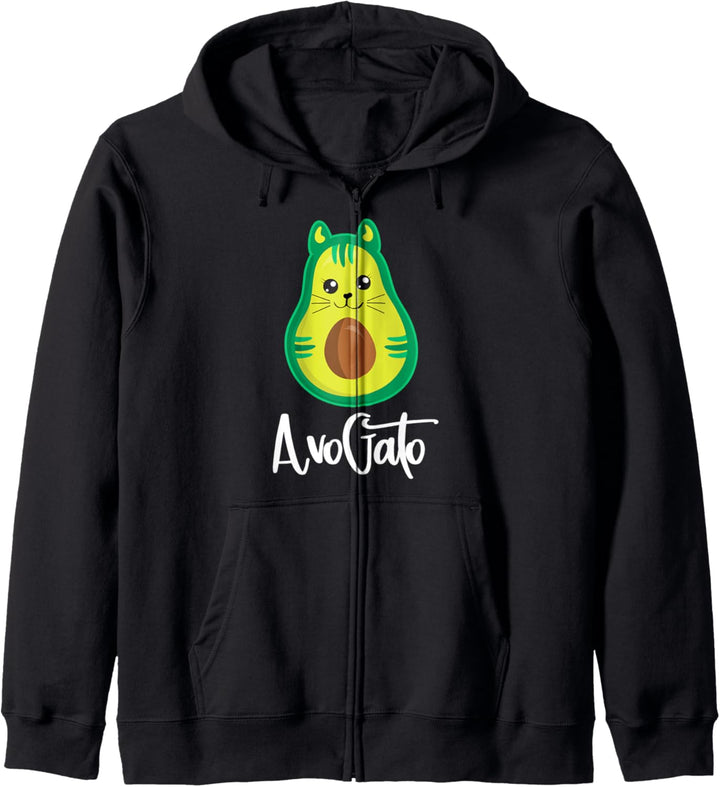 Avogato Avo-Gato Katze in Avocado Kapuzenjacke