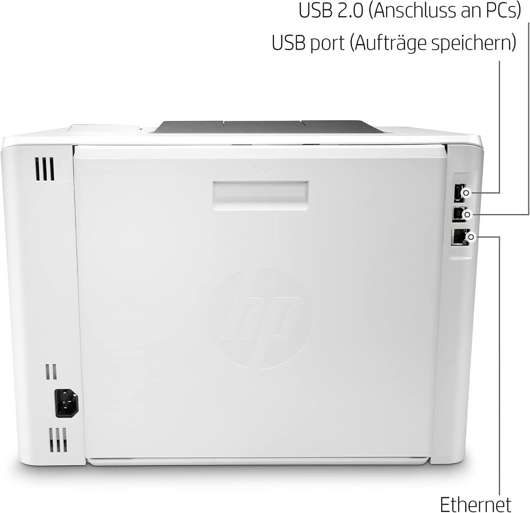 HP Color LaserJet Pro M454dn Farblaserdrucker (Laserdrucker, LAN, Duplex, Airprint) weiss Drucker LA