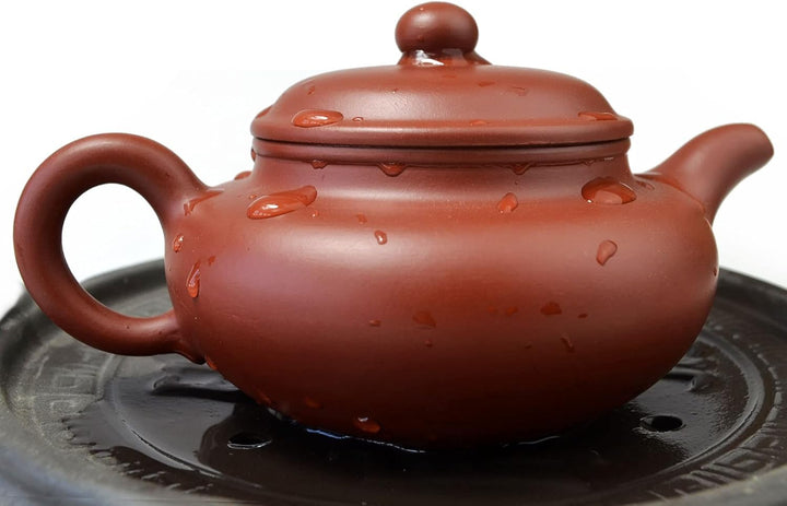 Yxhupot Zisha Classics Teekanne, 250 ml, chinesischer Yixing-Ton, Rot, Rot, Rot