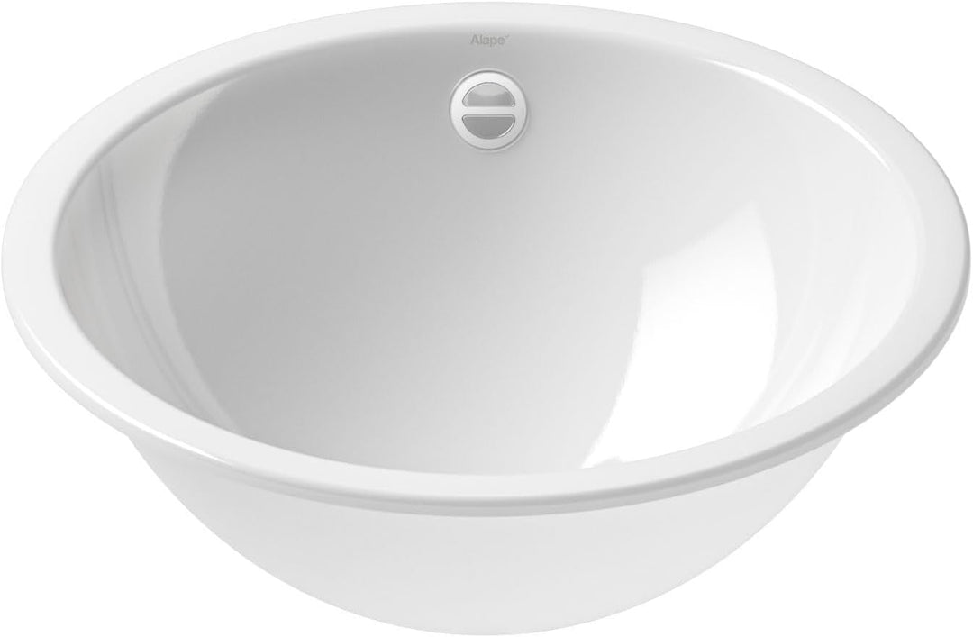 Alape˘ UB.K450 Einbaubecken, Waschbecken aus glasiertem Stahl in weiss mit antibakterieller Oberfläc