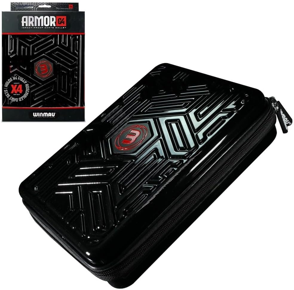 WINMAU Armor G4 Black Dart Case Schwarz G4, Schwarz G4