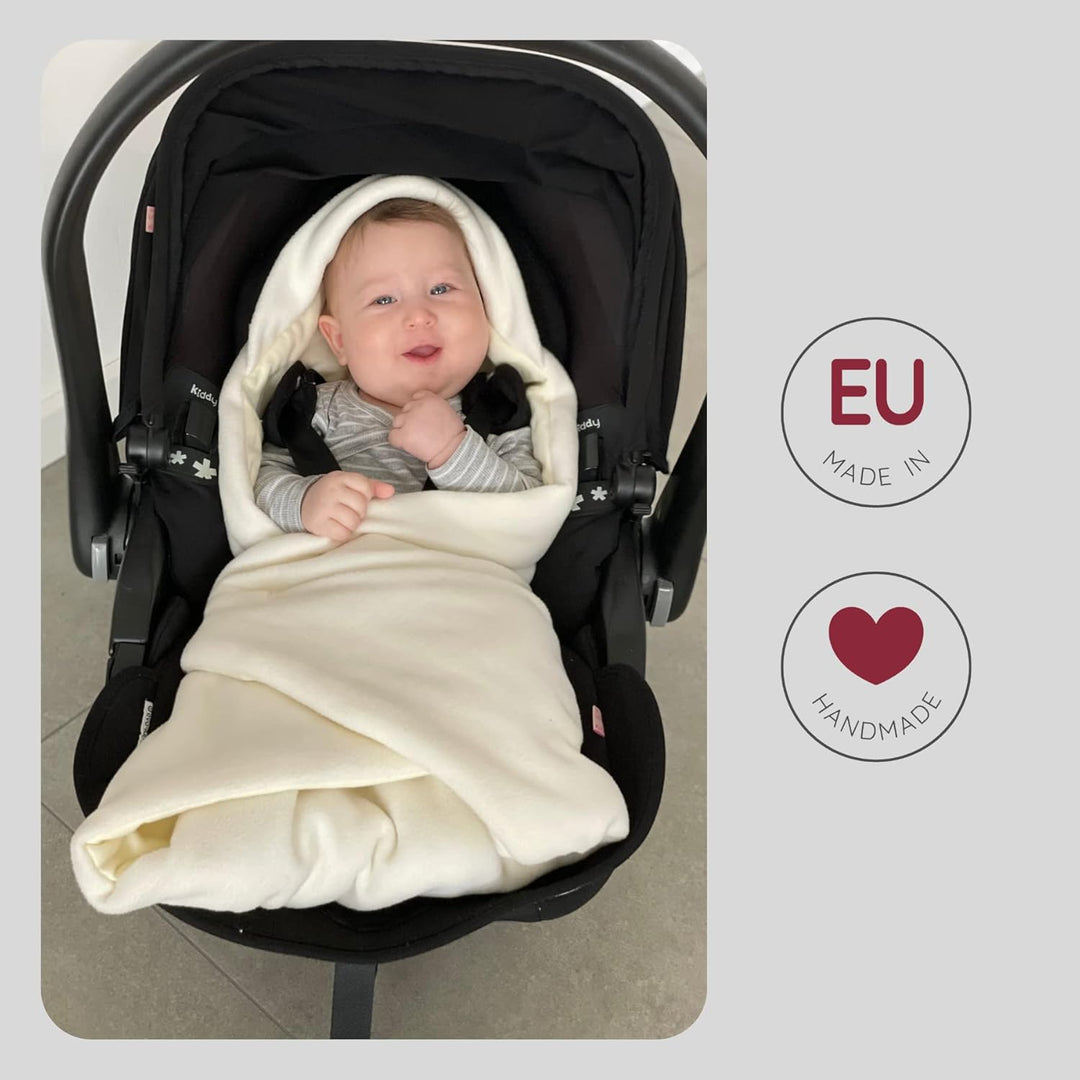 HOBEA-Germany Fusssack Einschlagdecke für die Babyschale Babyschalenfusssack Winter, Farben Winterde