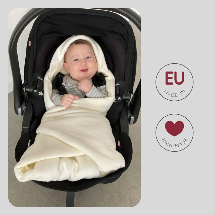 HOBEA-Germany Fusssack Einschlagdecke für die Babyschale Babyschalenfusssack Winter, Farben Winterde