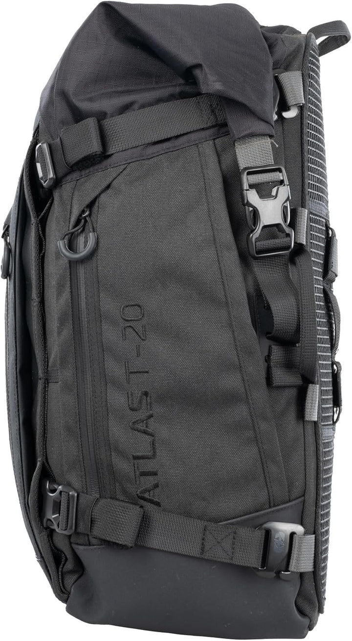 Oxford Atlas T-20 Advanced Tourpack Modulares Motorradgepäck, 20 l, Schwarz Schwarz (20L) UK, Schwar