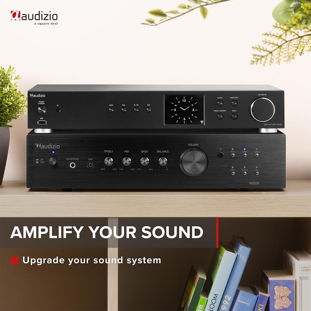 Audizio AD220B - HiFi-Stereo-Verstärker, Bluetooth Verstärker für Lautsprecher und HiFi Anlage, Ampl