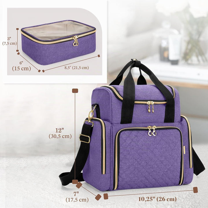 Luxja Kulturtasche Damen, Make Up Organizer Tasche, Kosmetikkofffer für Make up, Kosmetiktasche zum