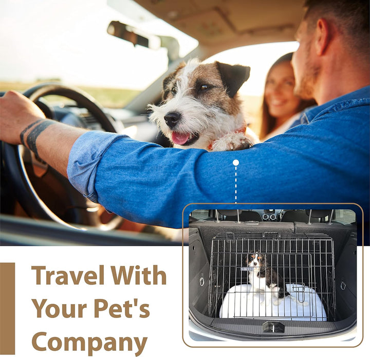 Ellie-Bo Hundekäfig, für kleine bis grosse Hunde, zusammenklappbar, Bodenschale aus Metall lässt sic