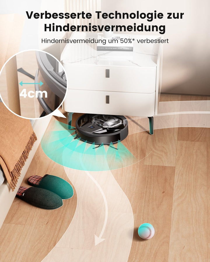 LEFANT M320 Saugroboter, Saugroboter mit Wischfunktion, Staubsauger Roboter mit 6000 Pa Saugkraft, P