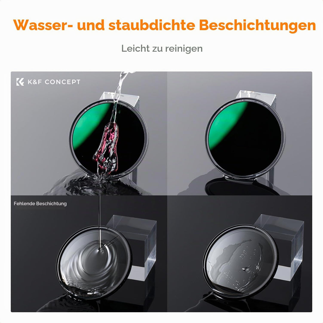 K&amp;F Concept Nano X-Serie Magnetischer ND Filter Graufilter ND1000(10 Blendenstufen) Magnetisches Sch