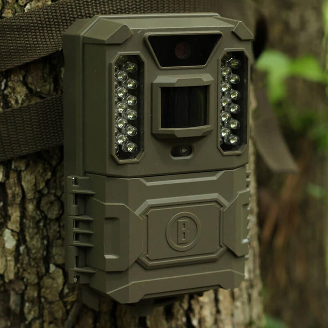 Bushnell Wildkamera Core Prime 24 MP - Fotofalle, Low Glow, hohe Reichweite, mit Befestigungsgurt, Ü